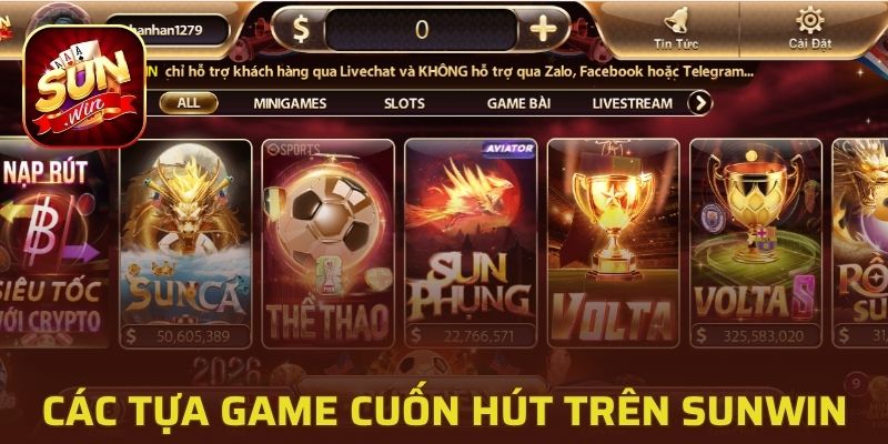 Các tựa game cuốn hút trên Sunwin luôn tạo ấn tượng mạnh 